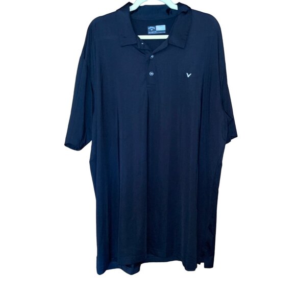 Callaway Mens Black Opti-Dri Polo Shirt XXL - Picture 1 of 6